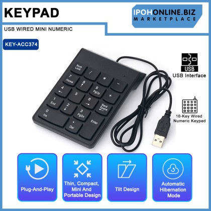 USB WIRED MINI NUMERIC KEYPAD